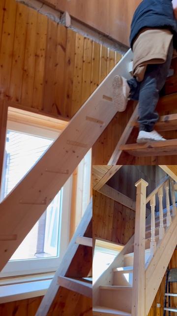 Было\Стало.Лесенка с проемом 80/220.На мансардный этаж