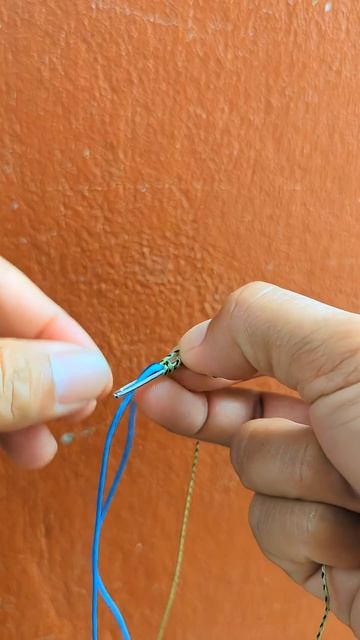 Easy Thread New Rope To Needle.  #needle #diy