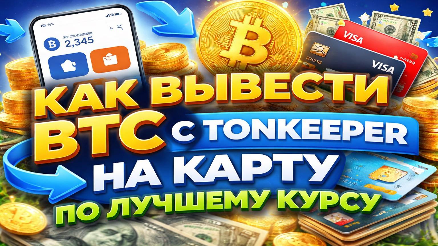 Как вывести средства с Tonkeeper на карту | Вывод BTC на карту по лучшему курсу