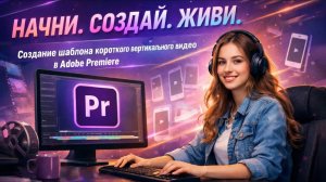 Начни. Создай. Живи. Создание шаблона короткого вертикального видео в Adobe Premiere (Адобе Премьер)