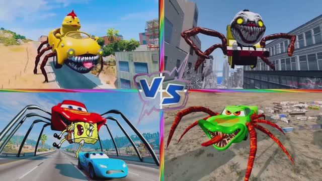 МОНСТР‑МАШИНКИ: ПАУК МакКУИН против АРМИИ МОНСТРО‑АВТО! 🚗🕷️✨