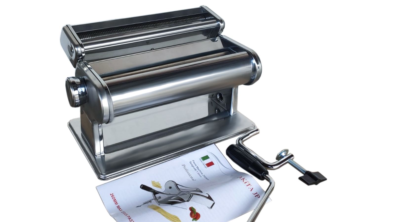 Ручная тестораскатка - лапшерезка AKITAJP 260 Mm Professional тестораскаточная машина крутого теста