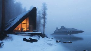 Snowfall： Mellow Sci Fi Ambient Music ❄️🎧 for a Cozy Winter Hideaway (Relaxing White Noise)-(1080p2