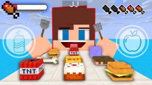 Джей Джей ИГРАЕТ в "БЕГИ за едой" с Майки. Майнкрафт Мультик
