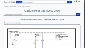 Схемы Pontiac Vibe I (2002-2004)