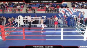 Мехтиев Игорь (красный угол) - финальный бой ЮФО по кикбоксингу, в дисциплине К1.