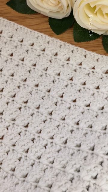 Узор крючком 109 #клип #вязаниекрючком #узорыкрючком