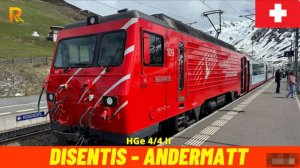 🚄 4К SmartTV ➤ 🌄 Дисентис - Андерматт, ж/д Маттерхорн-Готард, апрель 2025 года, Швейцария! 🌄