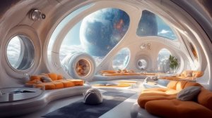 Space Lounge： Cozy Sci Fi AMBIENT🎧🪐 Music to get some sleep before your next flight (White Noise)-