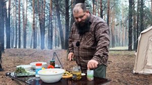 Кемпинг в НАДУВНОЙ ПАЛАТКЕ РАЗМЕРОМ С НАСТОЯЩИЙ ДОМ | Попал под ливень с градом!