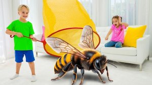 Ловля жуков дома — дети узнают о насекомых и природе