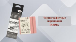 Чернографитные карандаши, серия «Старый мастер» и скетчбук Гамма
