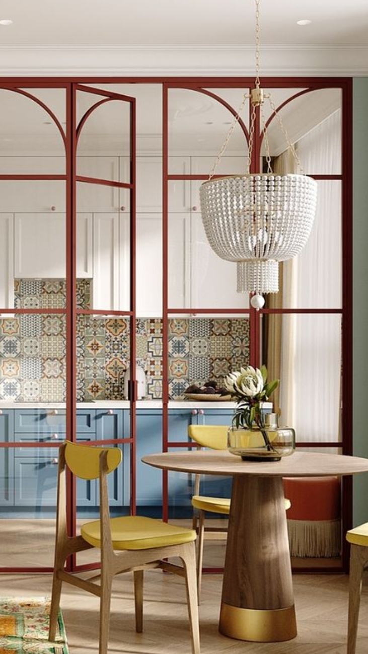 Стеклянная перегородка в интерьере