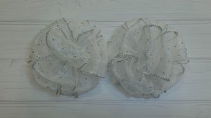 Большие, объёмные, школьные бантики из органзы, шириной 6см