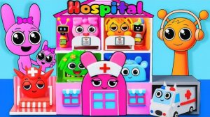 КАК СДЕЛАТЬ БОЛЬНИЦУ-СКОРУЮ СПРУНКИ | DIY НАБОР ДОКТОРА ИЗ КАРТОНА ИГРАЕМ В СПРУНКИ БЛИН А КРУТО