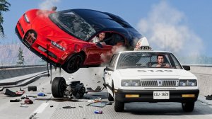 BeamNG Drive - Аварии с высокоскоростным движением автомобилей