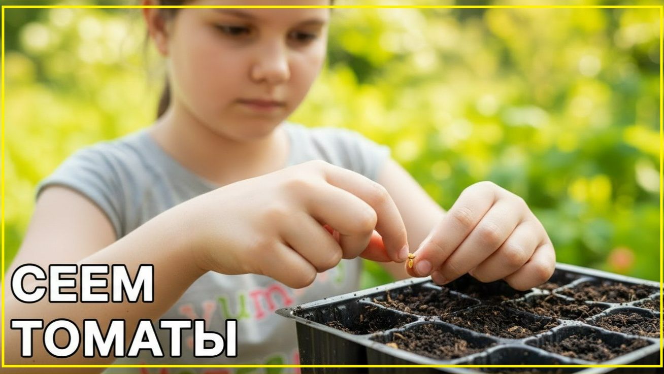 САЖАЕМ ПОМИДОРЫ!  Таня сеет семена томатов на рассаду