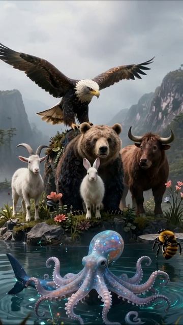 Тайны природы: удивительное царство животных #природа #животные #искусство