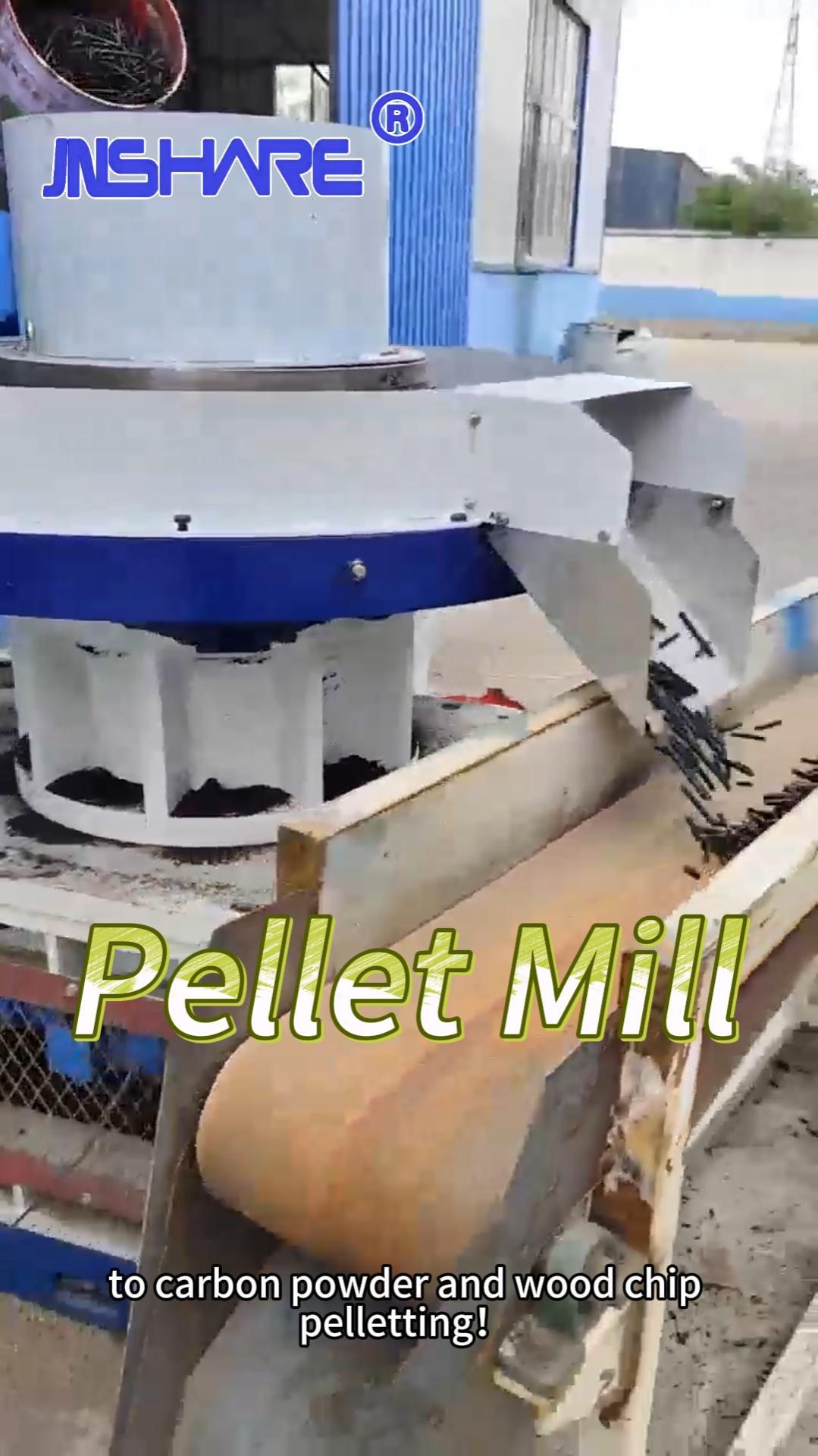 Гранулятор для производства углеродного порошка и древесной щепы #машина#производство#народныйсах