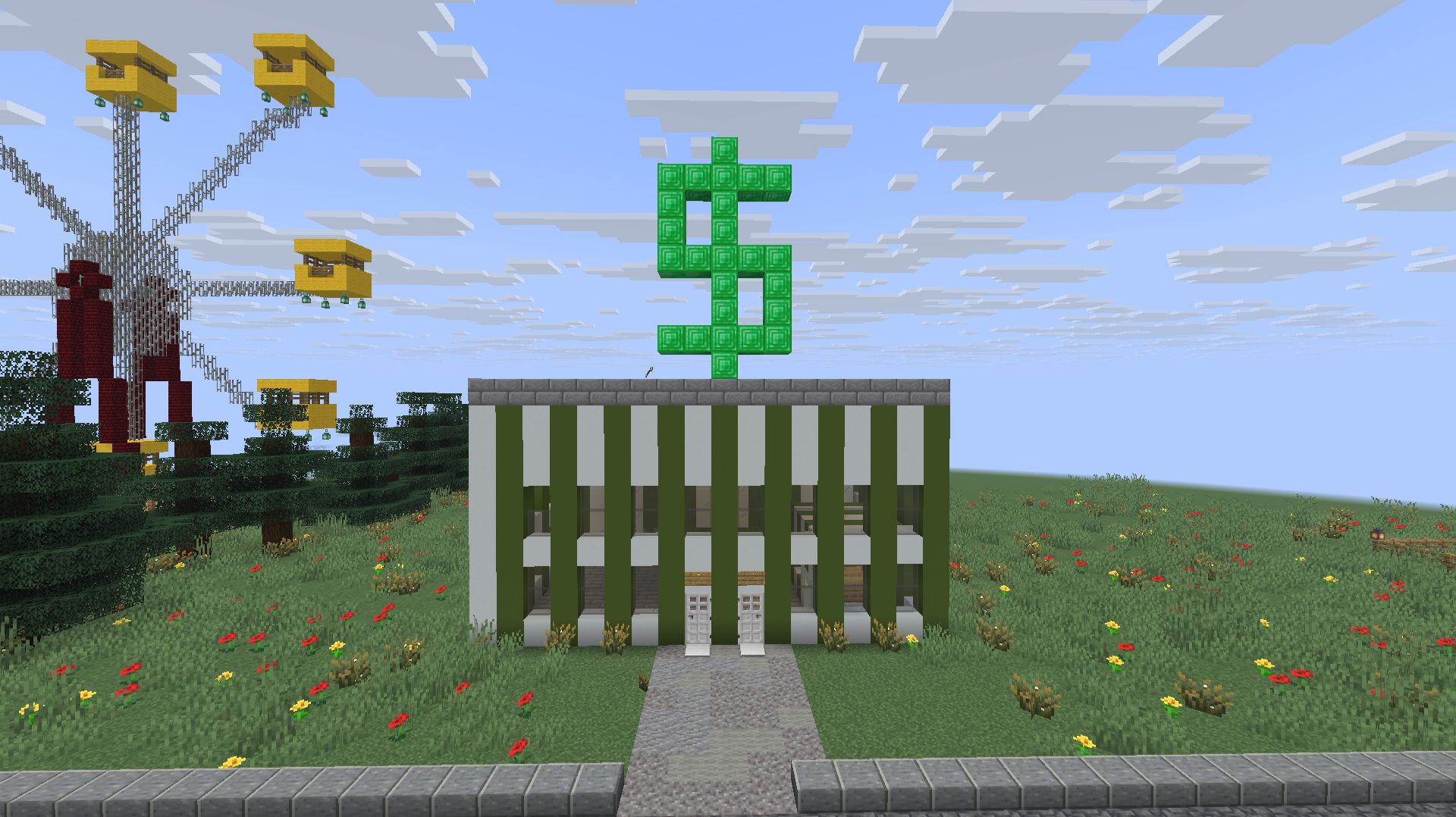 Построили садик и банк в Припяти 1971 год. (Майнкрафт)