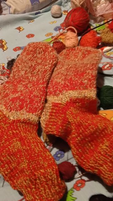 вязаные шерстяные носки.🧦 🧶 knitted socks Shchelkovo вязаные бабушкины носки от Анны Николаевны.