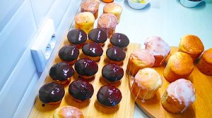 Творожные кексы-Куличи, на скорую руку, без дрожжей. Шоколадная глазурь.