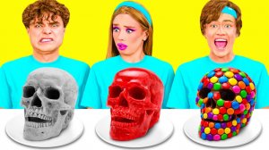 Мармеладная еда vs Настоящая еда vs Шоколадная еда Челлендж | Фантастические Лайфхаки с Едой BaRaDa