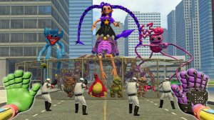 Лили-Прототип, Хагги, Мамочка из Poppy Playtime в тюрьме, но что-то пошло не так (GMod)