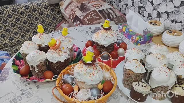 Испекла вкусные куличи🧁🧁🧁