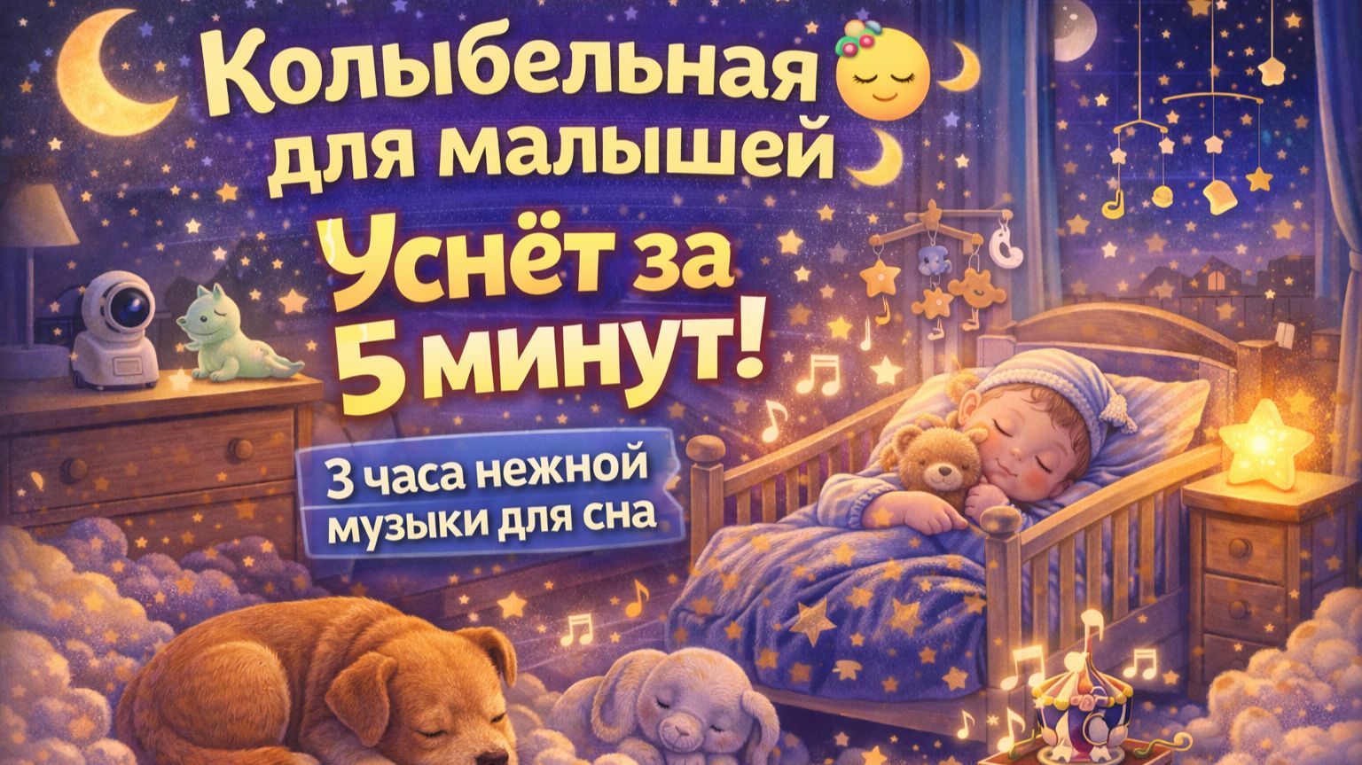 Успокаивающая колыбельная 🌙 Для малышей перед сном | 3 часа