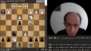 Жертвует ферзя, ух ты как нагло он играет