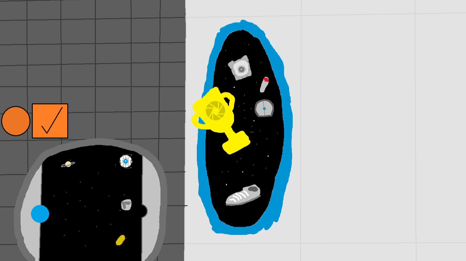 Прохожу режим испытаний в Portal на золото:минимум шагов.