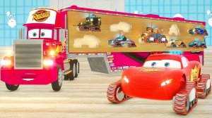 Учим цвета с помощью деревянных слотов для игрушечного грузовика Мак, вездехода Маккуин для малышей