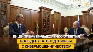 Вице-премьер Григоренко отметил роль депутатов ГД в борьбе с кибермошенничеством
