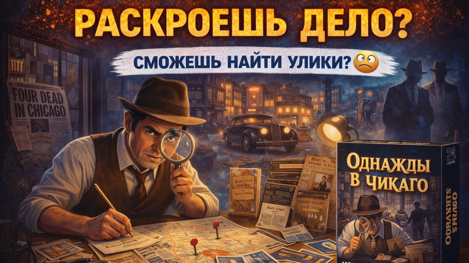Настольная игра Однажды в Чикаго — обзор, правила игры и как играть