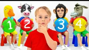 Майк играет в прятки с дядей — История для детей с масками животных