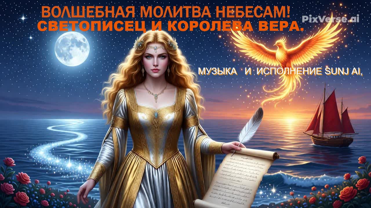 Волшебная Молитва Небесам!  Светописец и Королева Вера! Песня. Исполнение Sunо АI.