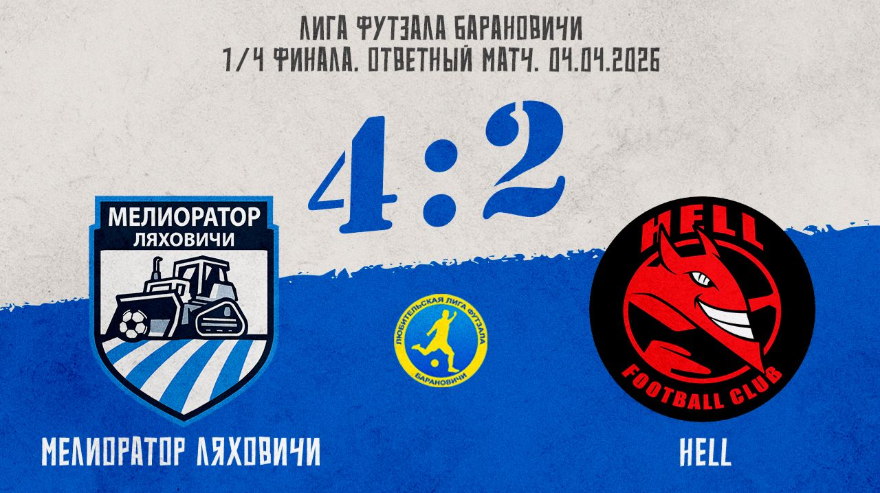 Обзор матча Мелиоратор Ляховичи - Hell 4.04.2026