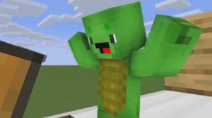 Джей Джей против Майки в игре с пробежками. Майнкрафт Мультик