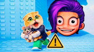 ГИГАНТСКАЯ ГОЛОВА РУМИ И ЛИЛУ ХОЧЕТ МЕНЯ ПОЙМАТЬ В ЛАБИРИНТЕ БАШНЕ РОБЛОКС!