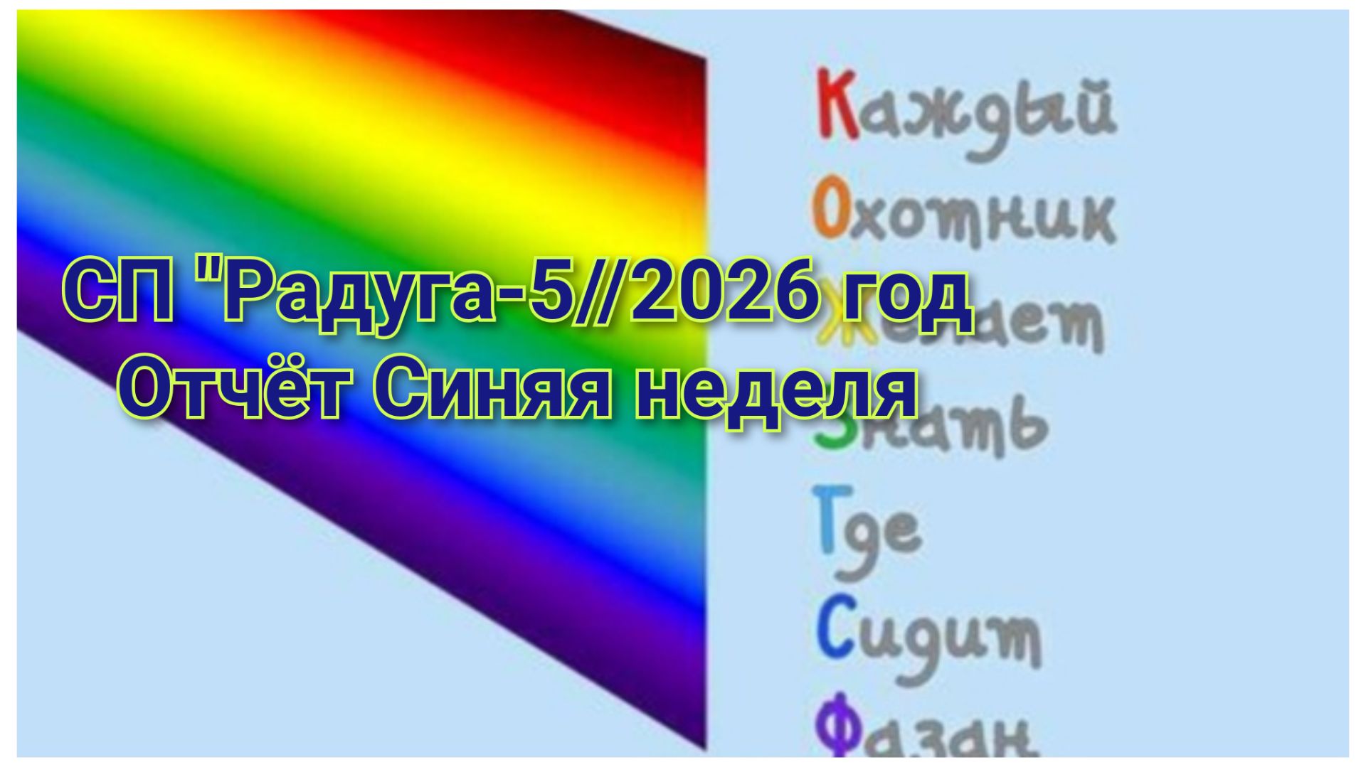 Радуга-5//2026 год //Отчёт синяя_неделя// Участник 
№ 9
