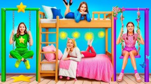 Четверняшки На Девичьей Ночевке! Девушка – Огонь, Вода, Воздух И Земля!