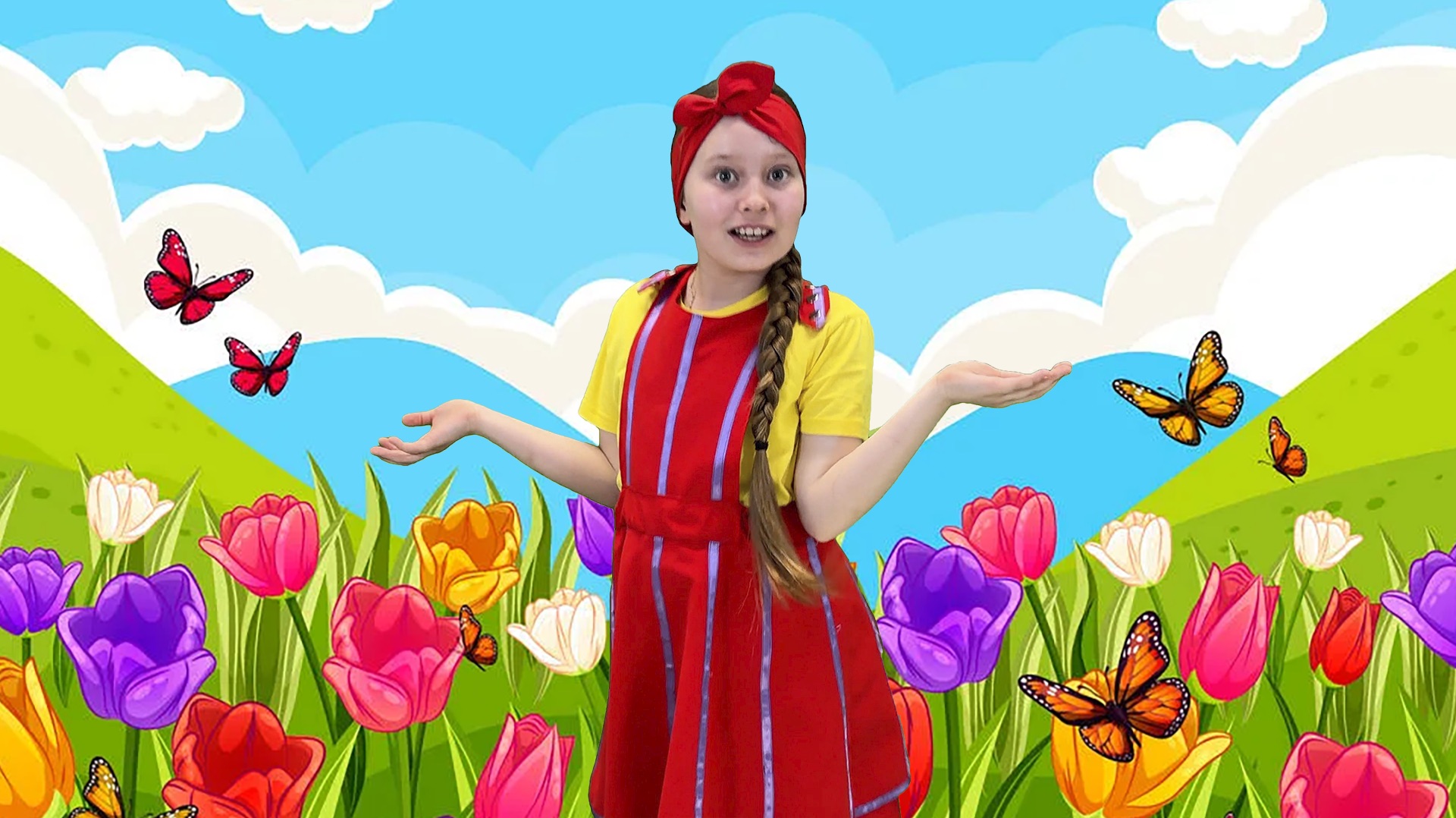 Детская песенка про цвета и цветочки на поляне 🌼🌻🌷