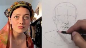 Поэтапное рисование лица, построение, портрет
