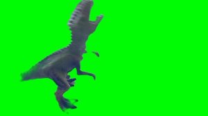 динозавр бежит футаж (он догоняет)