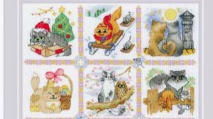 Вышивка крестиком от Риолис "Кошачий календарь" 14