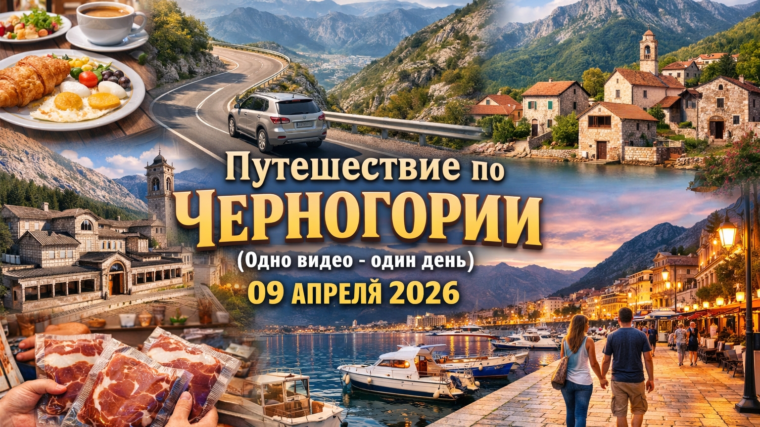 Путешествие по Черногории (одно видео - один день) 09 апреля 2026