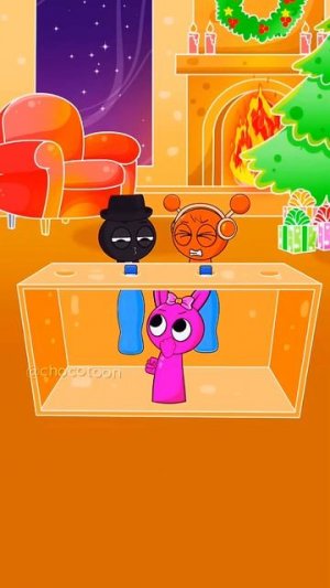 Пинки обхитрила блэка. (Sprunki incredibox really)