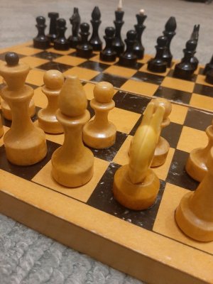 играем с братом в шахматы