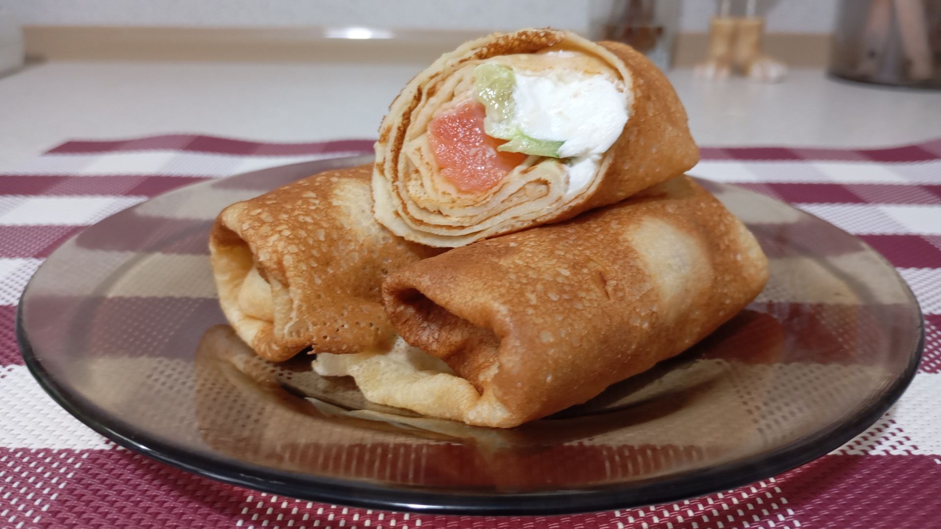 Блинчики с РЫБКОй и Творожным СЫРОМ